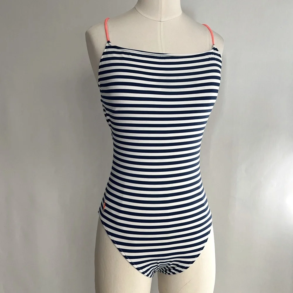 POLO RL Stripes On-Piece Swimsuit - Picture 1 of 8